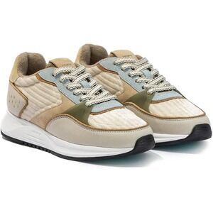 HOFF San Pietro City Collection Sneakers Beige Tan Corduroy Leather‎ Women 6.5